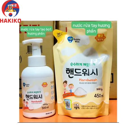 Nước rửa tay hương Phấn 450ml Bubble Wick Hàn Quốc  핸드워시