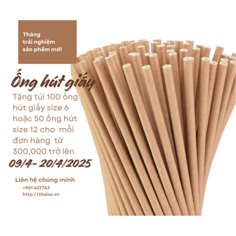 TẶNG ỐNG HÚT GIẤY CHO MỖI ĐƠN HÀNG 300K TRỞ LÊN