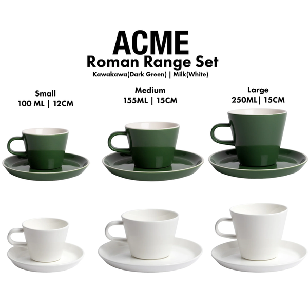 Ly sứ ACME Large Roman Cup Kawakawa (Dark Green) 250ml - THAI SA ...