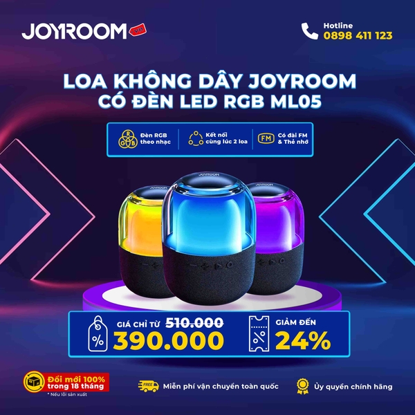 Loa bluetooth không dây Joyroom ML05 RGB Wireless Speaker