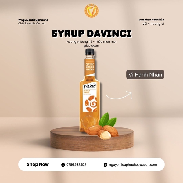 Syrup Davinci Hạnh Nhân 750ml