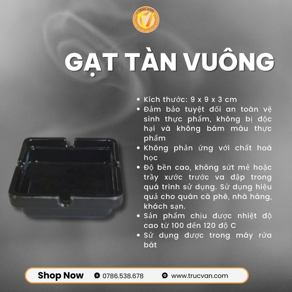 Gạt tàn vuông
