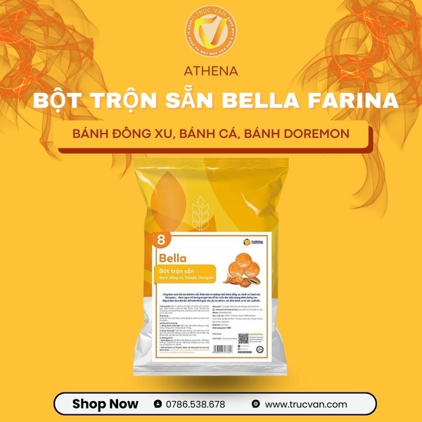 Athena - Bột trộn sẵn Bella Farina Bánh đồng xu, bánh cá, bánh doremon 1kg