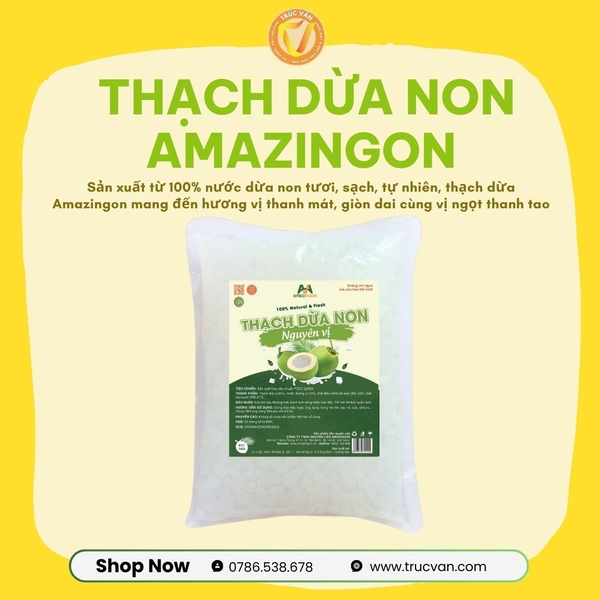 Thạch Dừa non nguyên vị Amazingon