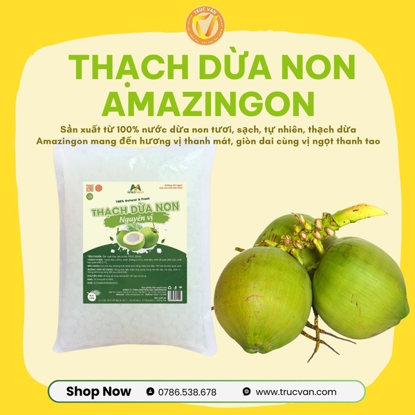 Thạch Dừa non nguyên vị Amazingon