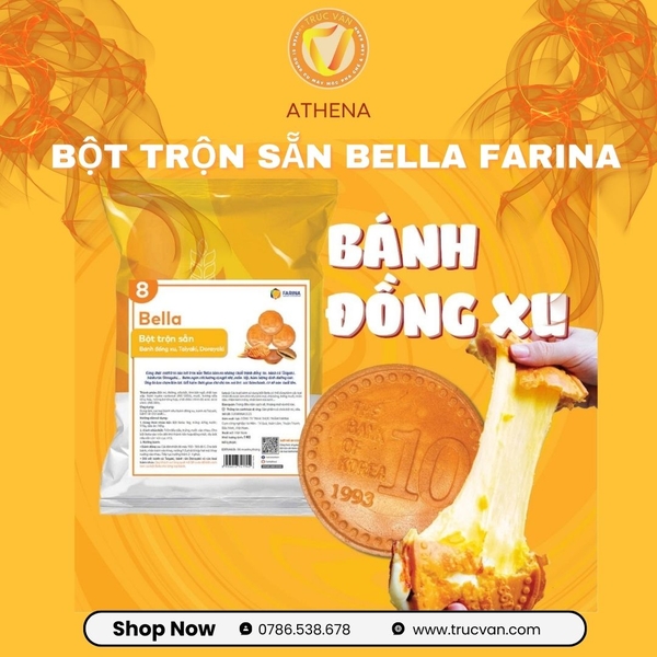 Athena - Bột trộn sẵn Bella Farina Bánh đồng xu, bánh cá, bánh doremon 1kg