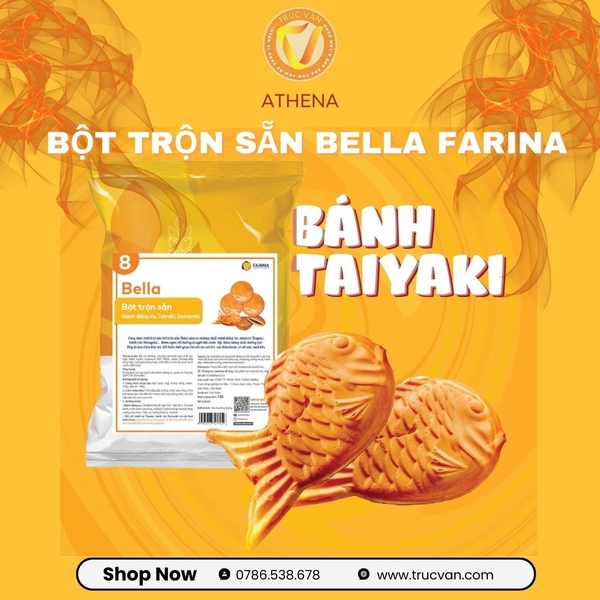 Athena - Bột trộn sẵn Bella Farina Bánh đồng xu, bánh cá, bánh doremon 1kg
