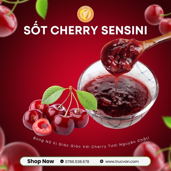 Mứt / Sốt cherry sensini 1.36kg