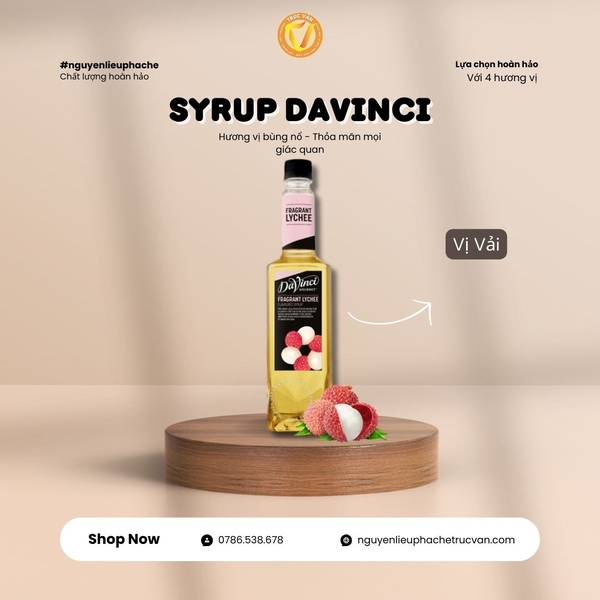 Syrup Davinci Vải 750ml