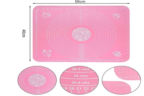 Tấm nhào bột silicon 40x50 - hồng