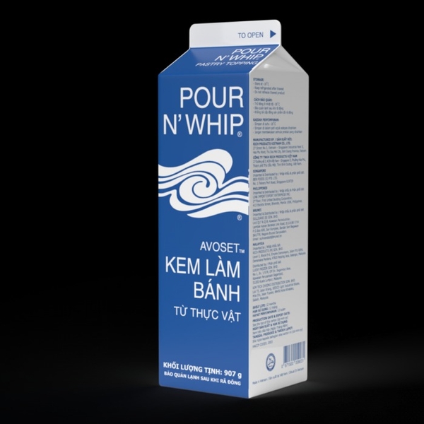 Kem Làm Bánh Avoset Pour N'Whip Pastry Topping Hộp 907g (Xanh dương)