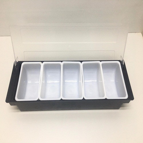 Khay topping nhựa 5 ngăn