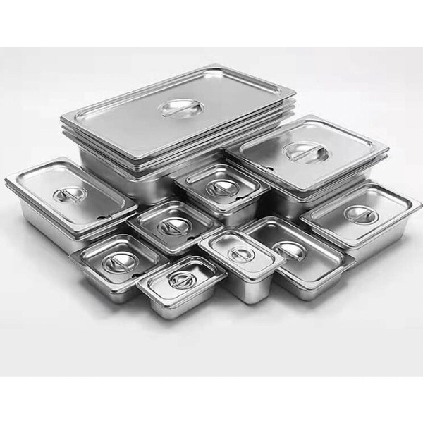 Khay inox 1/6 cao 10cm