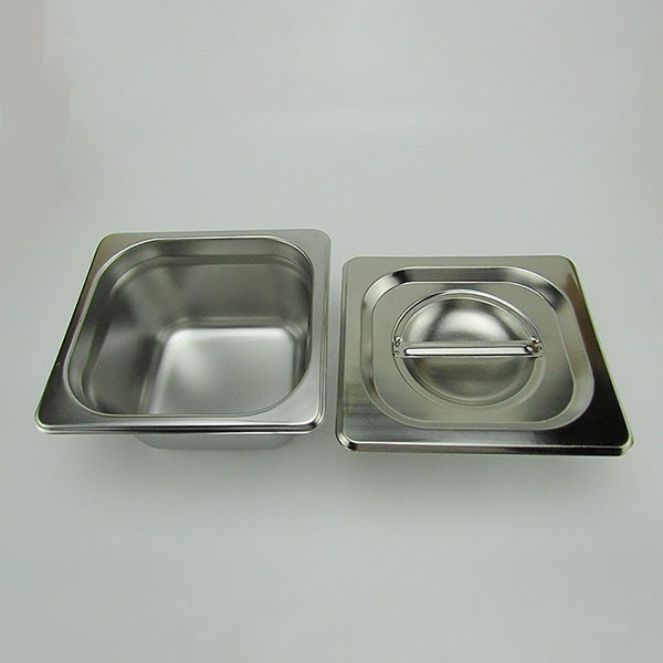 Khay inox 1/6 cao 10cm
