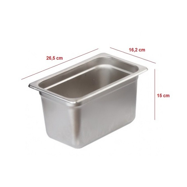 Khay inox 1/4 cao 10cm