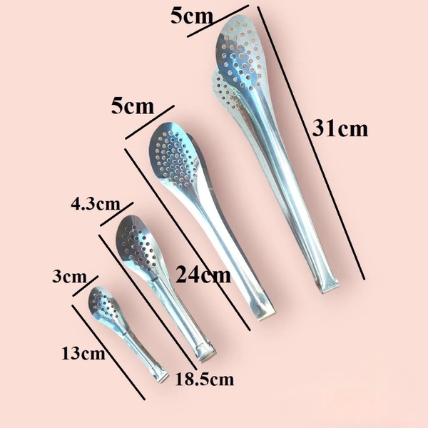 Kẹp gắp inox tổ ong 13 x3 cm ( 5 in )