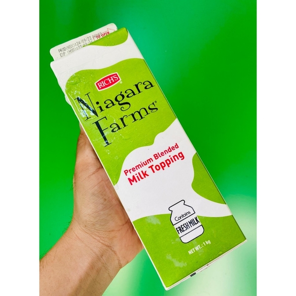 Kem Sữa Trang Trí & Làm Bánh Cao Cấp Rich's Niagara Farms Hộp 1Kg (Xanh lá)