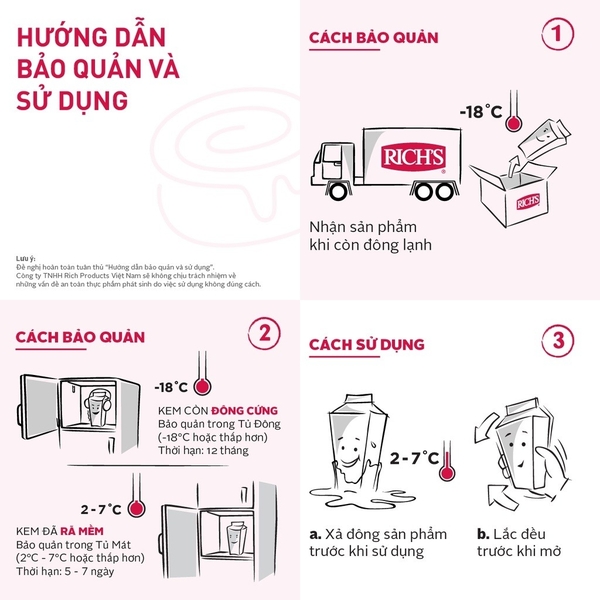 Kem Làm Bánh Rich's Niagara Farms Hộp 907g (Đen)