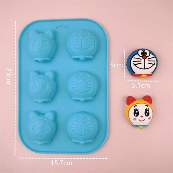 Khuôn silicon 6 hình Doraemon, Doremi