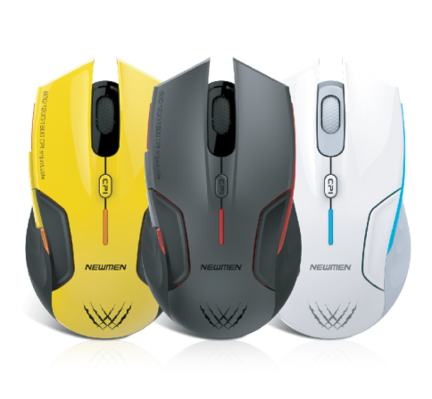 Mouse Newmen E500 Gaming ko dây (Đen,Trắng,Vàng) VAT