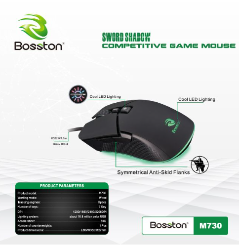 Mouse BOSSTON M730 LED GAMING USB