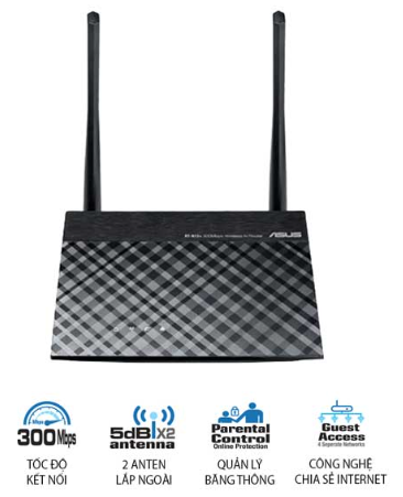 PHÁT WIFI ASUS RT-N12+B1 VAT