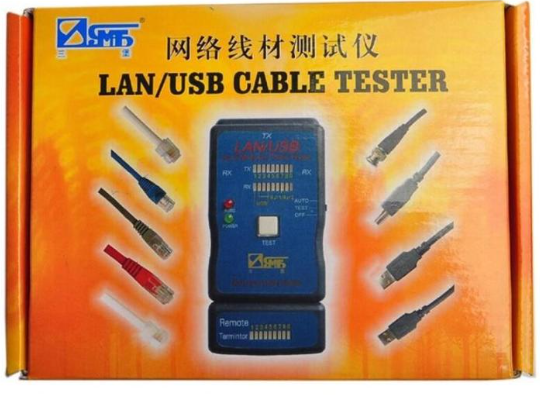 HỘP TEST MẠNG 168 FULL BOX (Test RJ45 - RJ11 -Cáp USB - Cáp Máy In)  Tặng Pin 9V