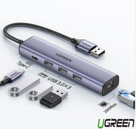 BỘ CHUYỂN USB RA LAN+3 USB 3.0 UGREEN 20915 VAT