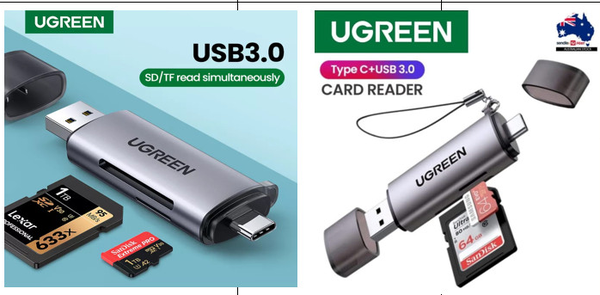 Đầu Đọc Thẻ Nhớ SD/TF Type-C Và USB 3.0 Ugreen 50706