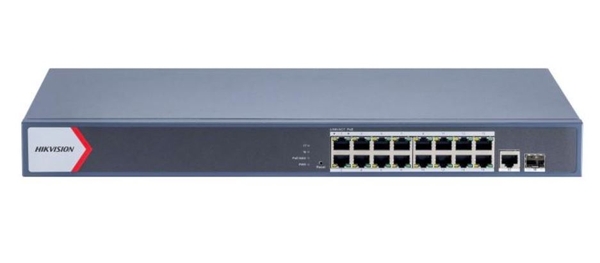 SWITCH POE HIKVISION DS-3E1518P-E/M 16 PORT 1GB (1UPLINK+1SFP) VAT