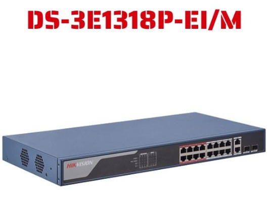 Switch POE HIKVision DS-3E1318P-EI/M 16 Port (2Uplink+2SFP 1GB) VAT