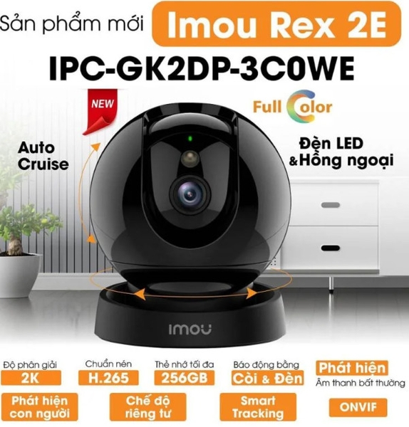 Camera Imou GK2DP-3C0WE 3.0MP Full màu (Wifi,Thẻ hhớ,Đàm thoại)