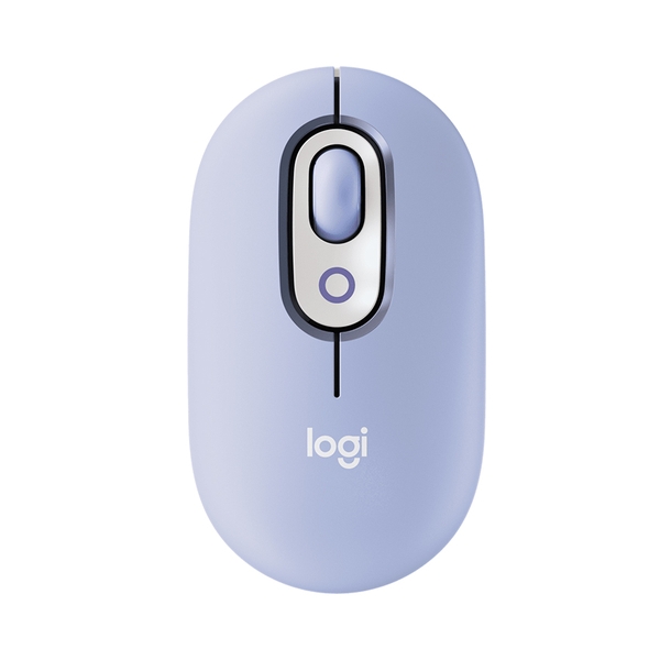 Chuột không dây Logitech Pop Mouse with EMOJI màu Tím Lilac - 910-007403