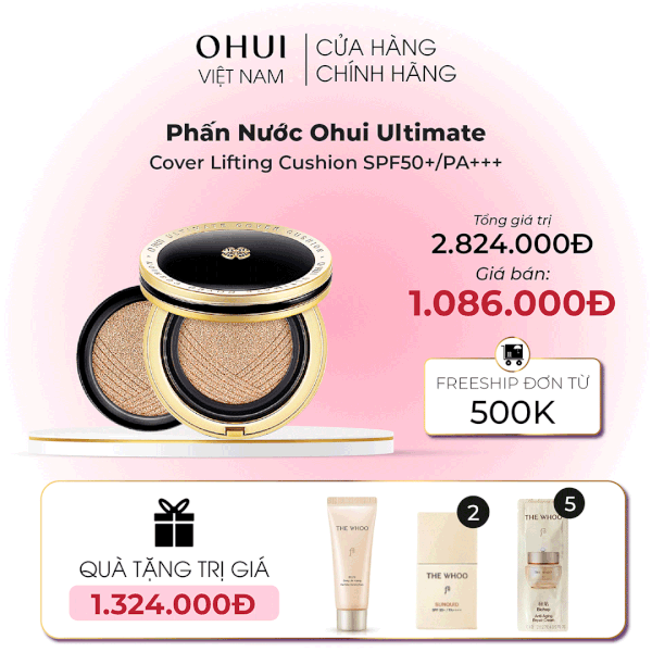 Phấn Nước Ohui Ultimate Cover Lifting Cushion SPF50+/PA+++