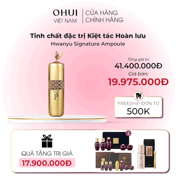 Bộ Tinh chất vàng Hoàn Lưu Cao Whoo Hwanyu Signature Ampoule