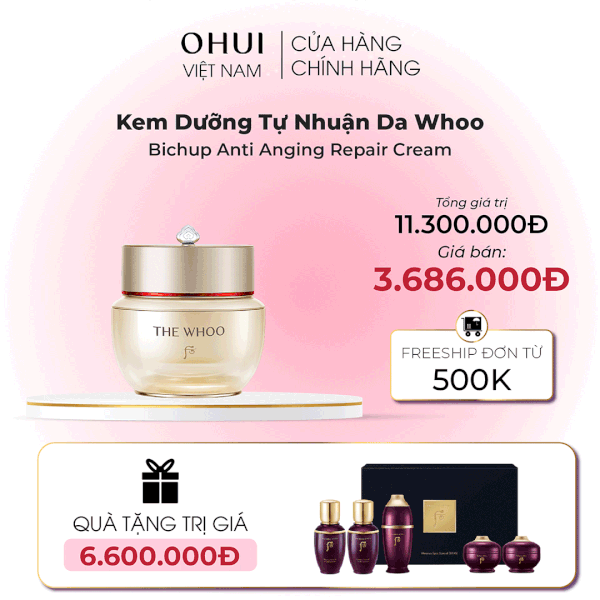 Kem Dưỡng Tự Nhuận Da Whoo Bichup Anti Anging Repair Cream