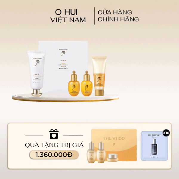 Bộ Kem Chống Nắng Whoo Gongjinhyang Fresh Sun Cream SPF50+/PA++++