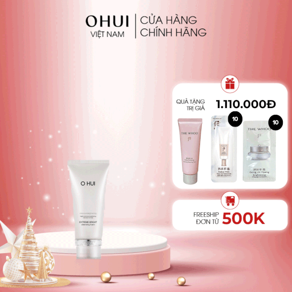 Sữa rửa mặt dưỡng trắng da OHUI Extreme Bright Cleansing Foam