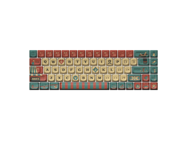 Dye-Sub PBT Keycaps - Circus Memory | Retro 