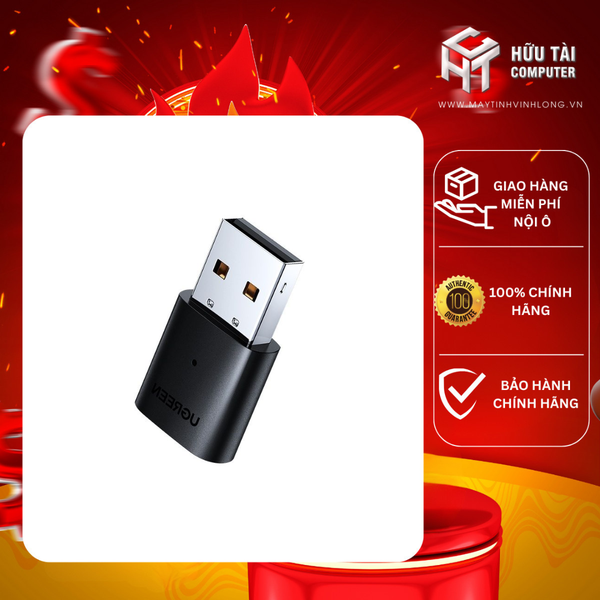 Ugreen 80889 5.0 màu Đen USB nhận Bluetooth Cm390 20080889