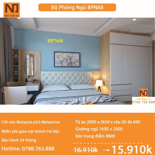 Nội thất phòng ngủ thiết kế BPN68