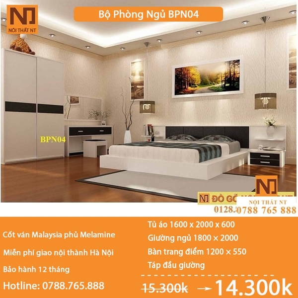 Nội thất phòng ngủ thiết kế BPN04