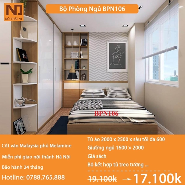 Nội thất phòng ngủ thiết kế BPN106