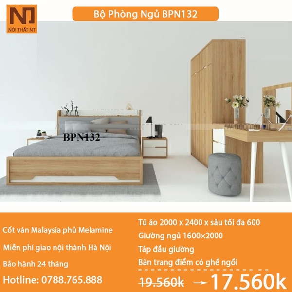 Nội thất phòng ngủ thiết kế BPN132