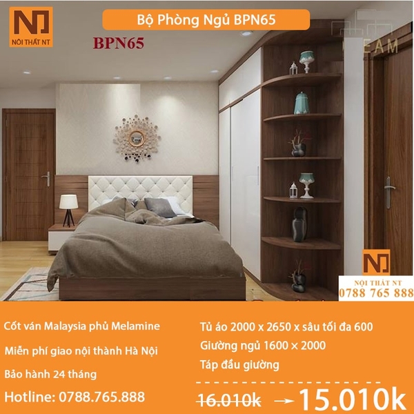 Nội thất phòng ngủ thiết kế BPN65