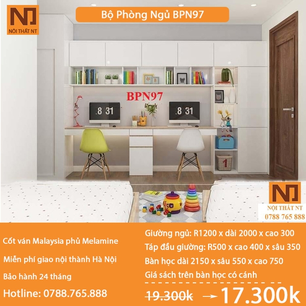 Nội thất phòng ngủ thiết kế BPN97