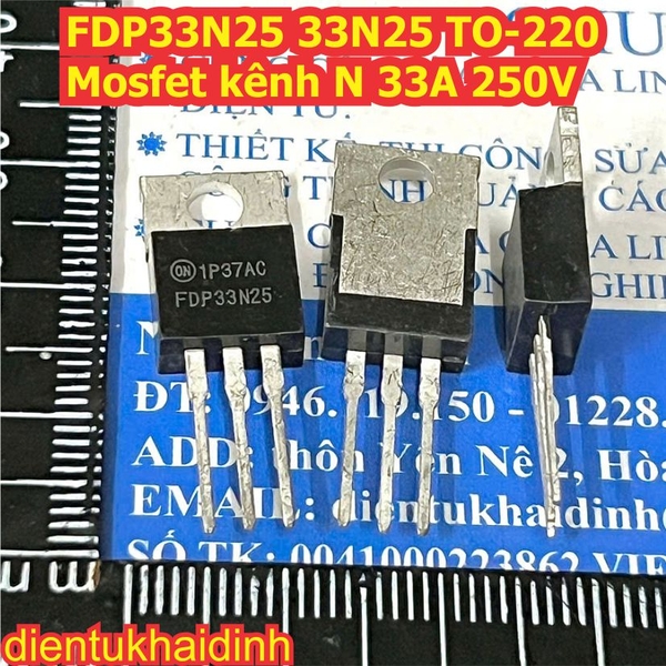 Reland Sun FDP33N25 MOSFET – 10 Stück, TO-220 Gehäuse, 33A 250V, Für Elektronikprojekte