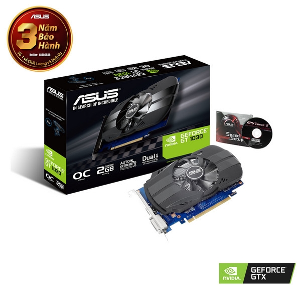 Card màn hình Asus Phoenix GeForce GT 1030 OC (PH-GT1030-O2G)