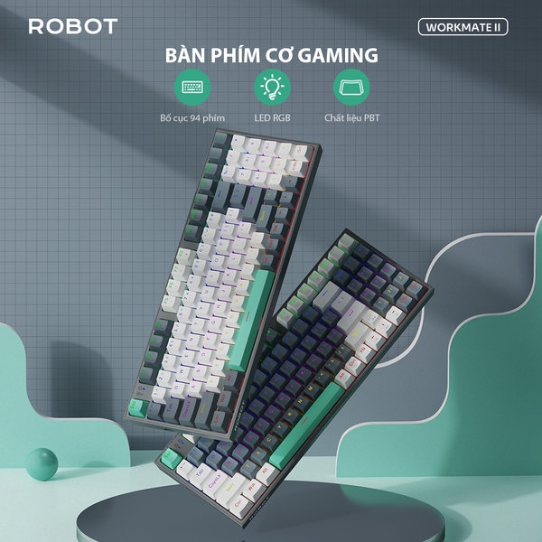 Bàn Phím Cơ Gaming ROBOT Workmate II (Led Rainbow / 94 Phím)