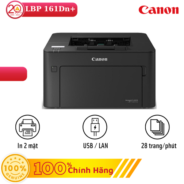 Máy In Canon LBP 161DN+ (Máy In Laser Đen Trắng, Đơn Năng, 2 Mặt)